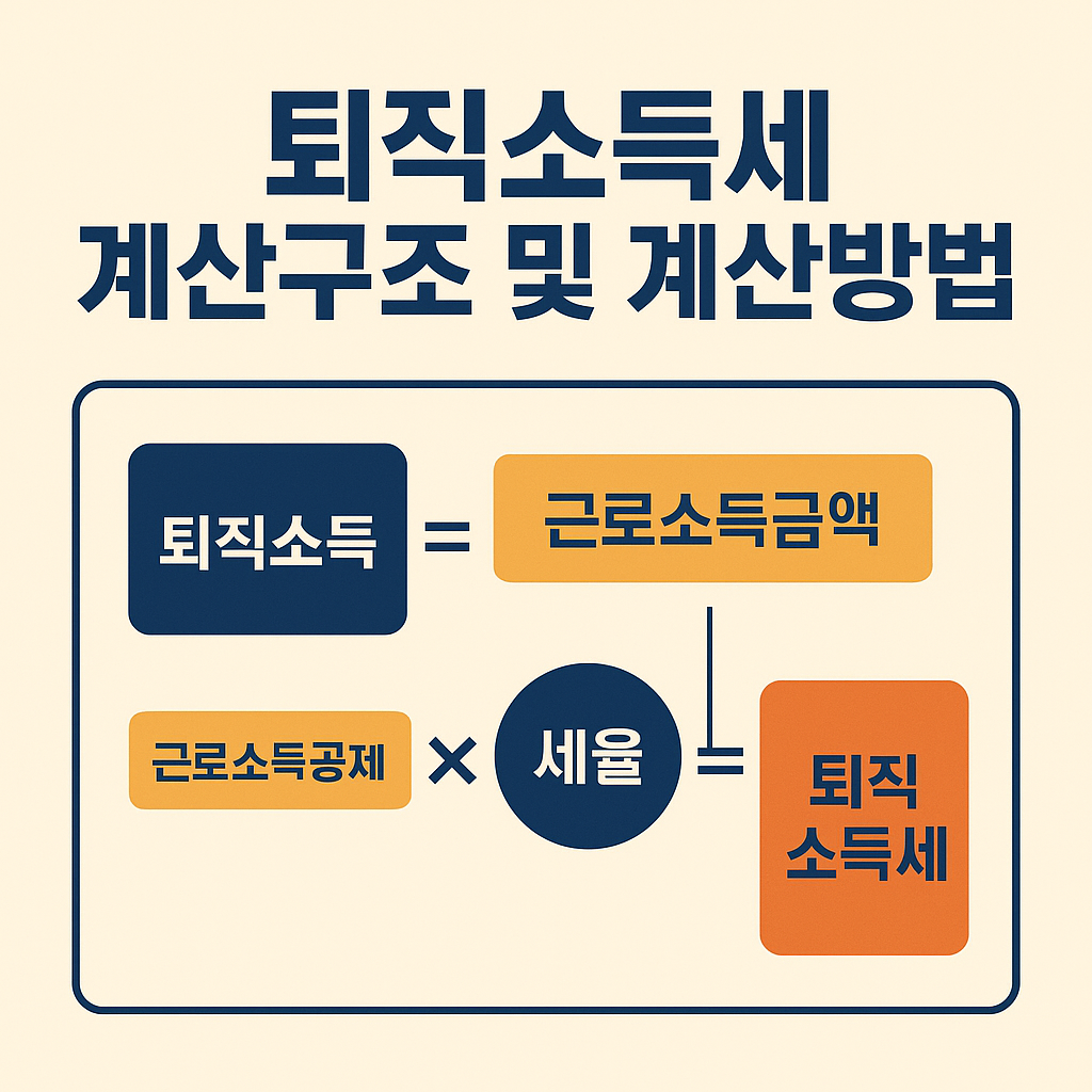 퇴직소득세 계산구조 및 계산방법