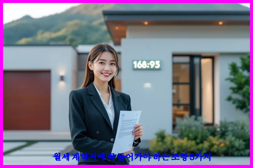 월세 계약서에 꼭 들어가야 하는 조항 5가지