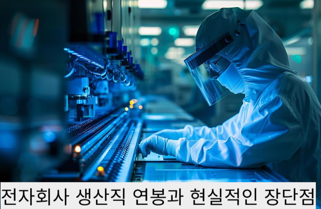 전자회사 생산직 연봉과 현실적인 장단점