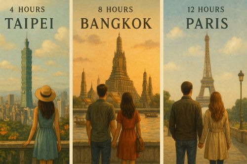 항공거리별 커플 여행지 관련 사진