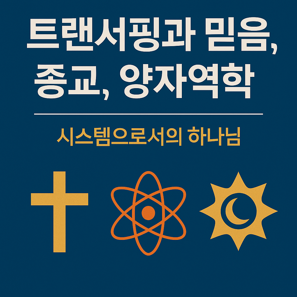 트랜서핑과 믿음, 종교, 양자역학을 연결해 시스템으로서의 하나님을 설명하는 블로그 썸네일 이미지
