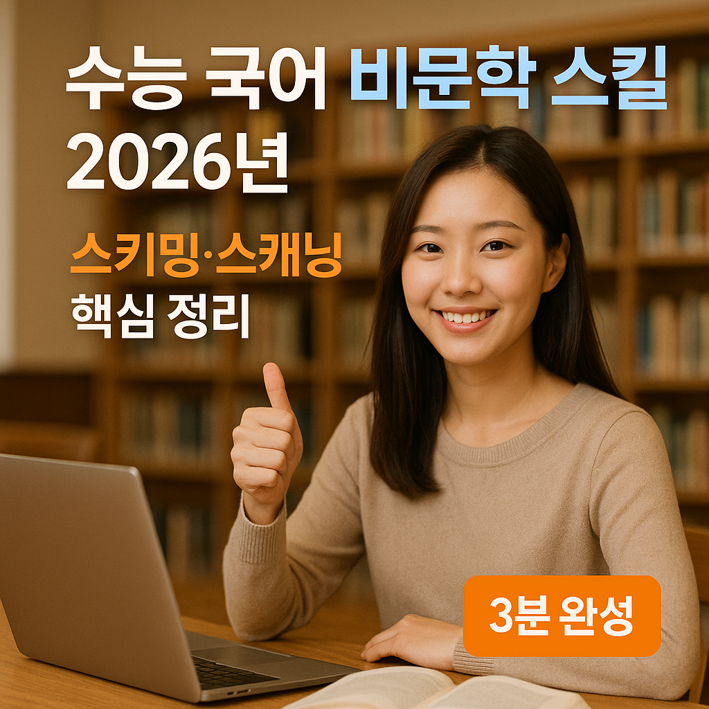 수능 국어 비문학 스킬 2026년 | 스키밍·스캐닝 핵심 정리
