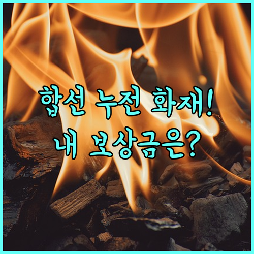 합선 누전 화재 시 보험 보상 여부 ..