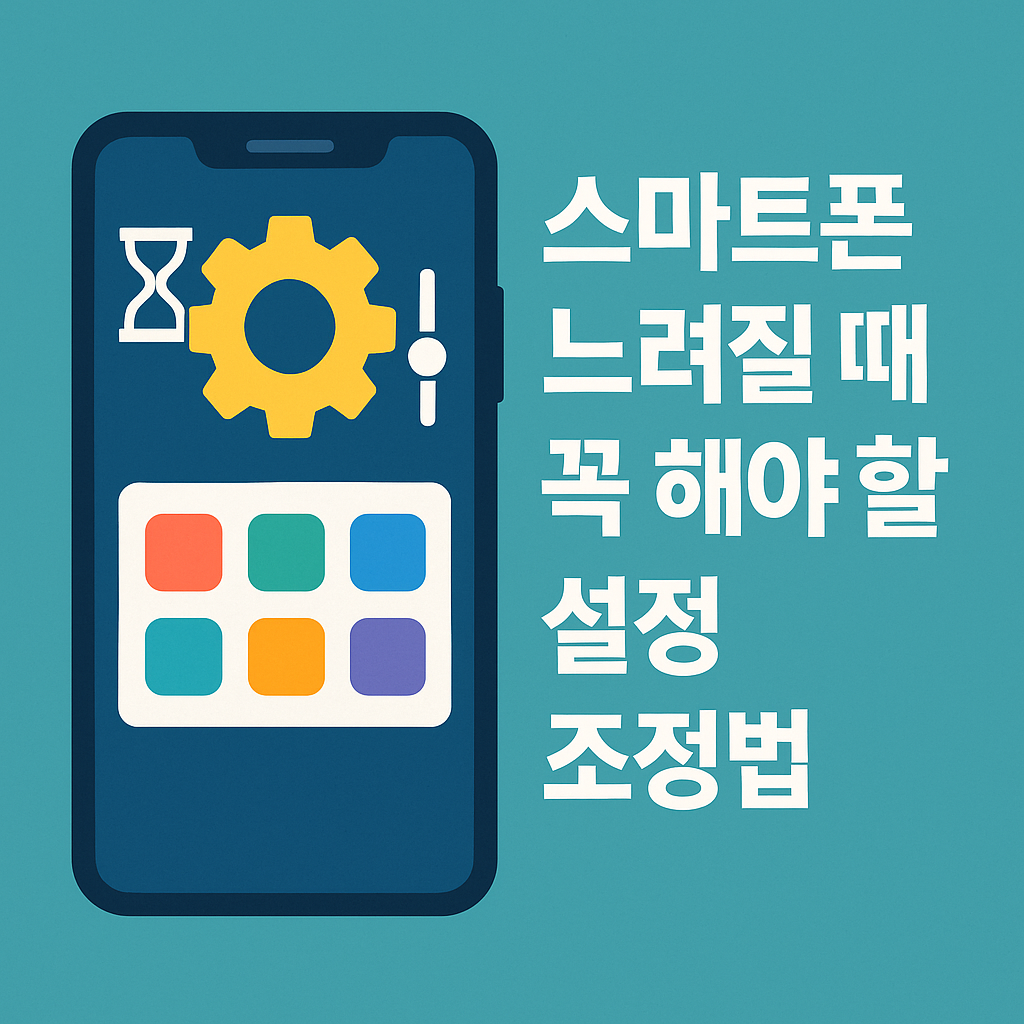 마트폰이 느려질 때 꼭 해야 할 설정 조정법