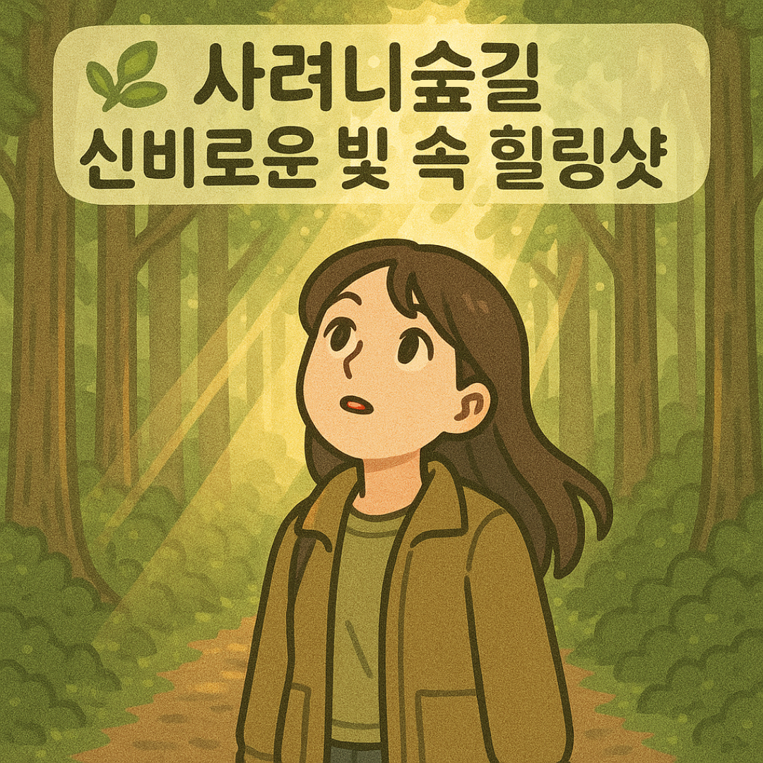 사려니숲길: 신비로운 빛속 힐링