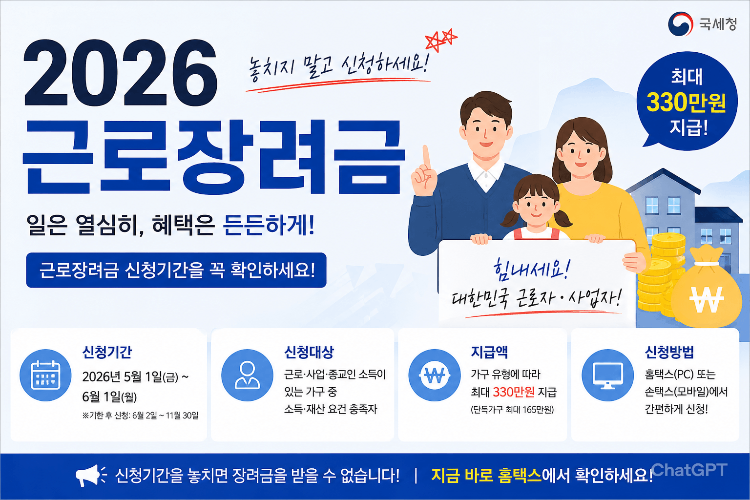 2026 근로장려금 신청조건 지급 확인