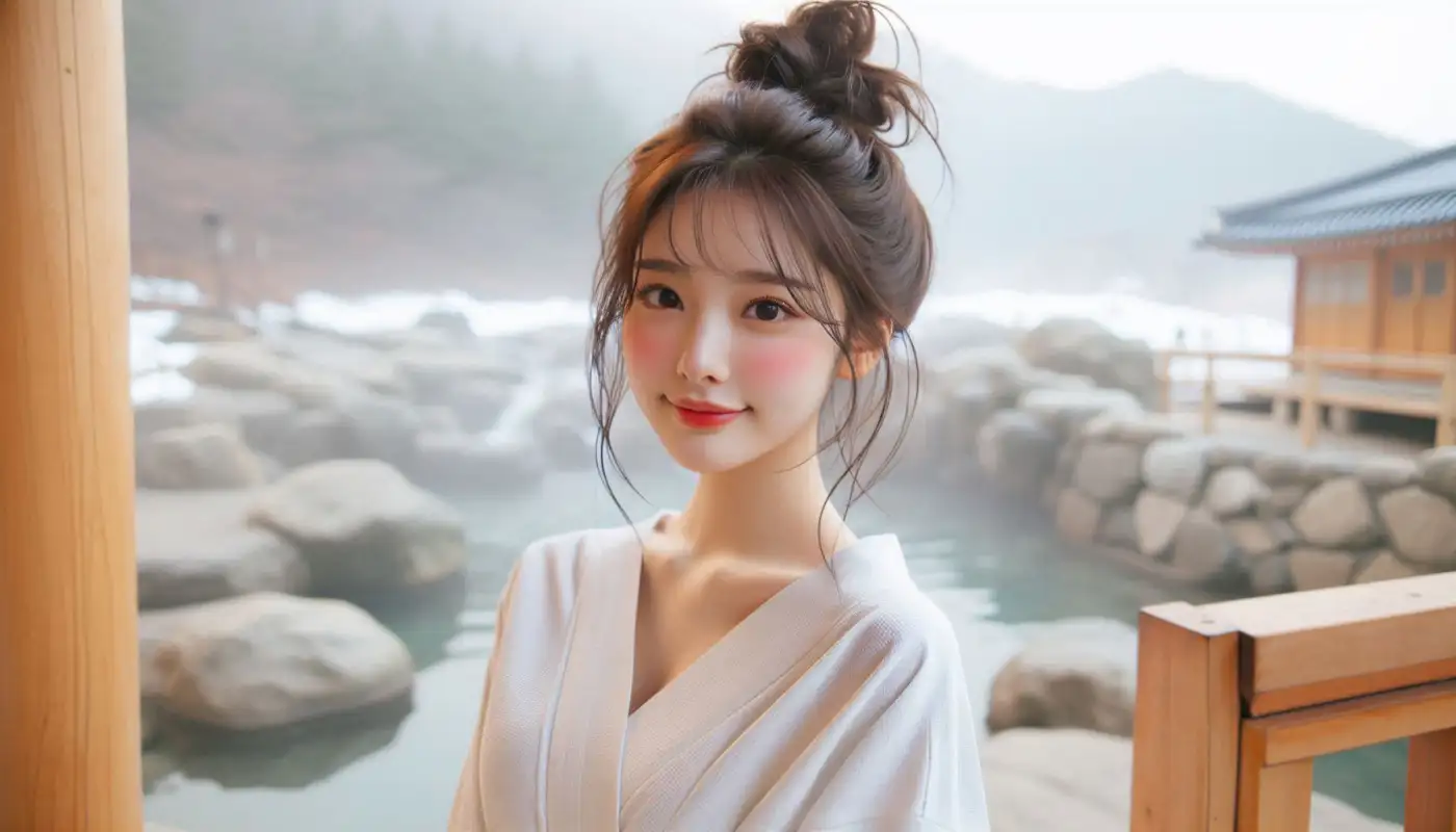 일본-온천여행-추천으로-관광하는-여성의-모습