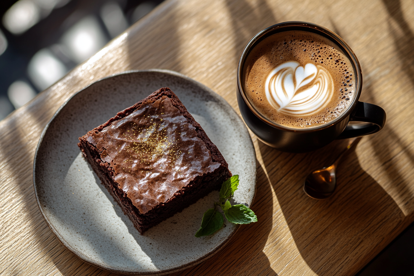 브라우니와 아메리카노 페어링