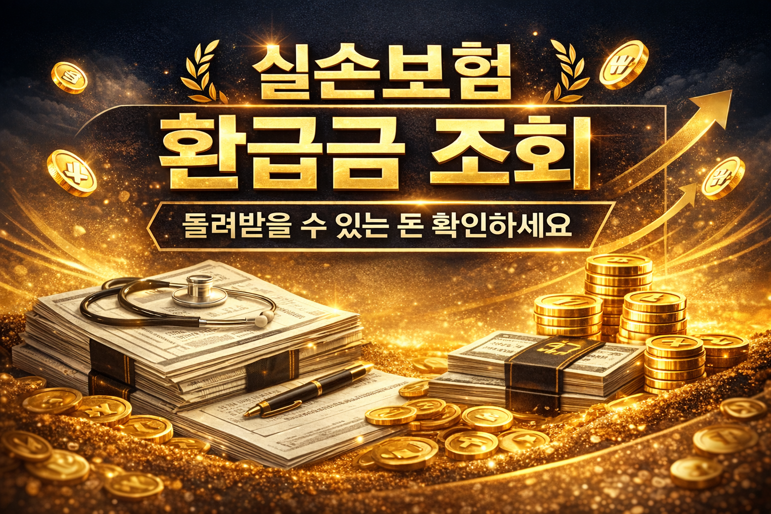 실손보험 환급금 조회 방법 썸네일 이미지 &mdash; 실비보험 환급 대상 확인, 의료비 환급금 확인, 돌려받을 수 있는 보험금 안내 (insurance refund check Korea)