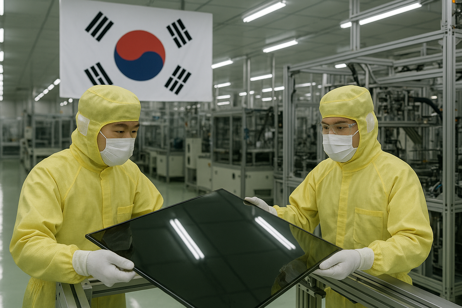 한국 디스플레이 제조 공정 모습