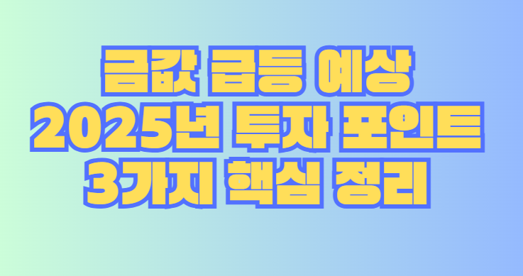 금값 급등 예상