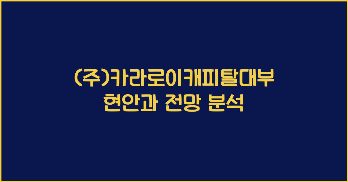 (주)카라로이캐피탈대부