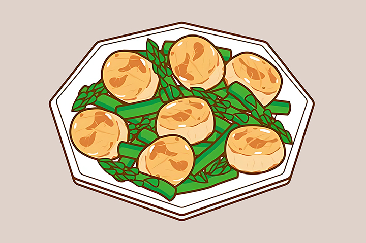 아스파라거스를-넣은-음식