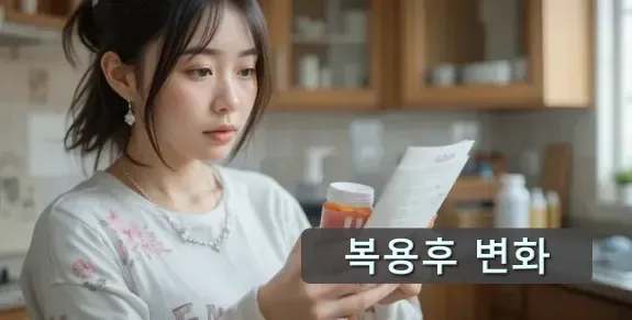 알부민 영양제 성분표 확인하는 여성