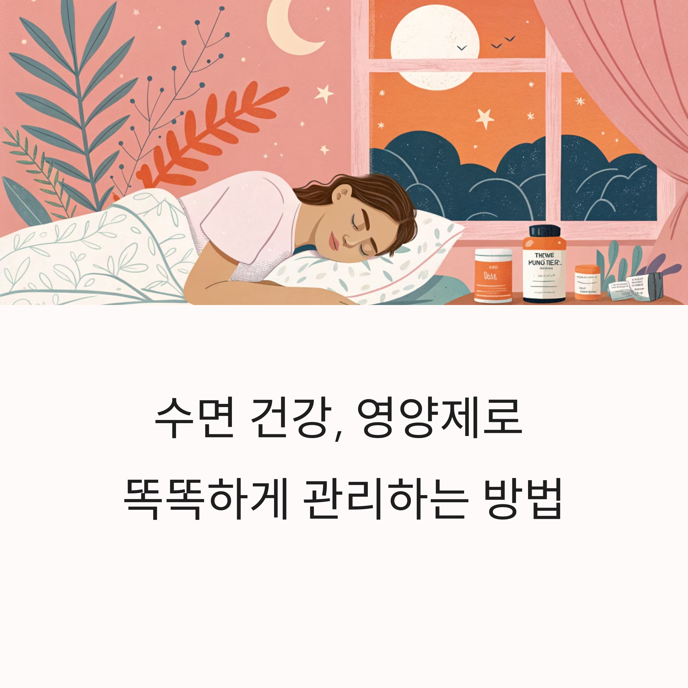 수면 건강, 영양제로 똑똑하게 관리하는 방법