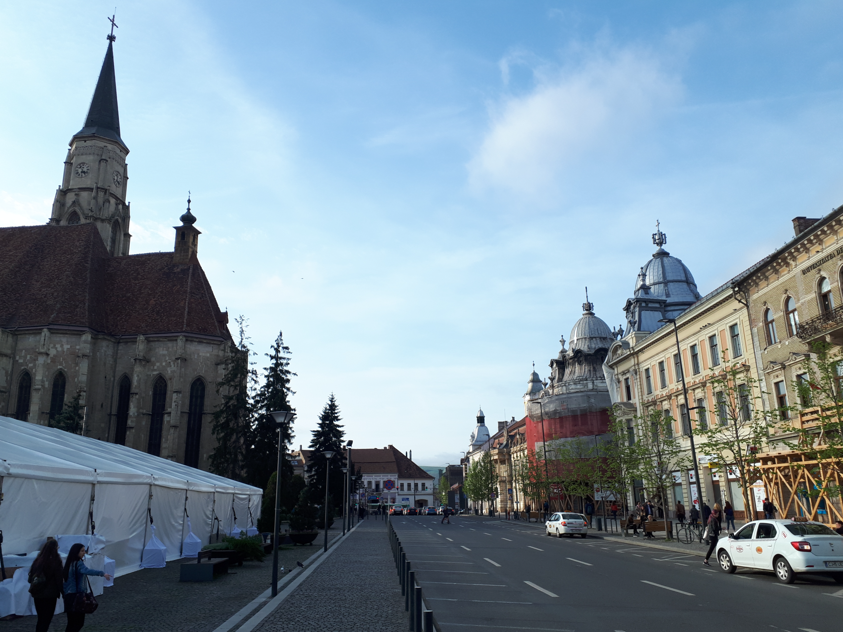 루마니아 클루지나포카 요새 언덕의 거리