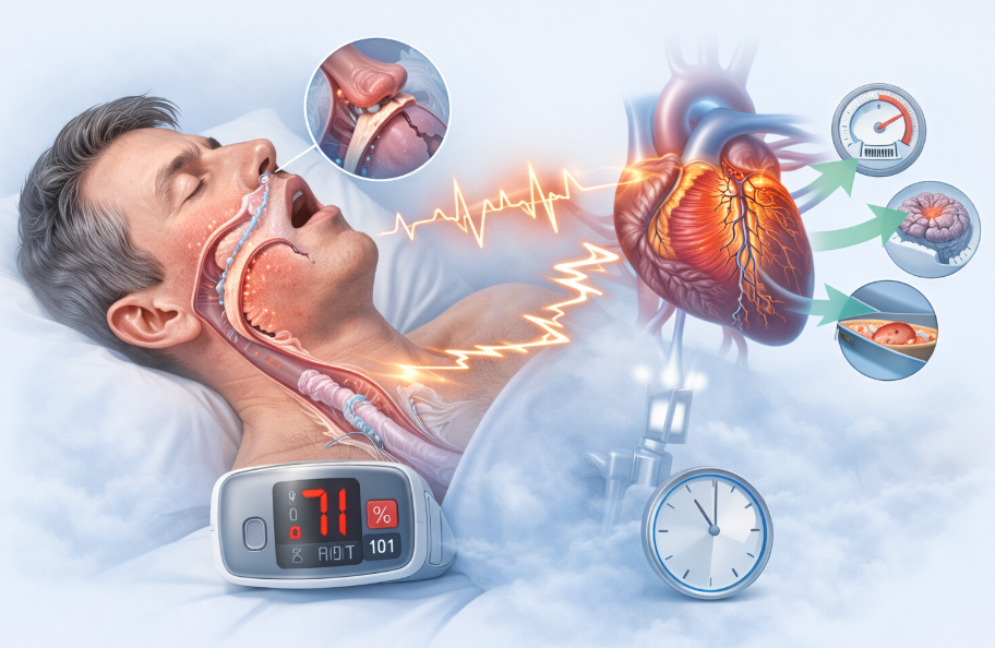 수면 무호흡증의 원인 관련 사진