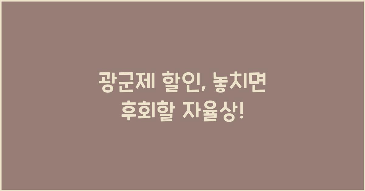 광군제 할인