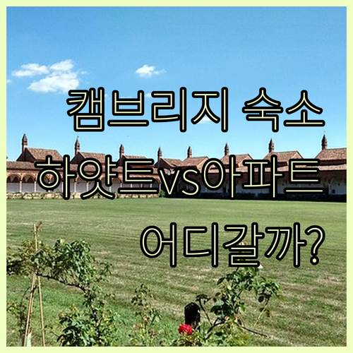 캠브리지 호텔 비교 하얏트부터 아파트..