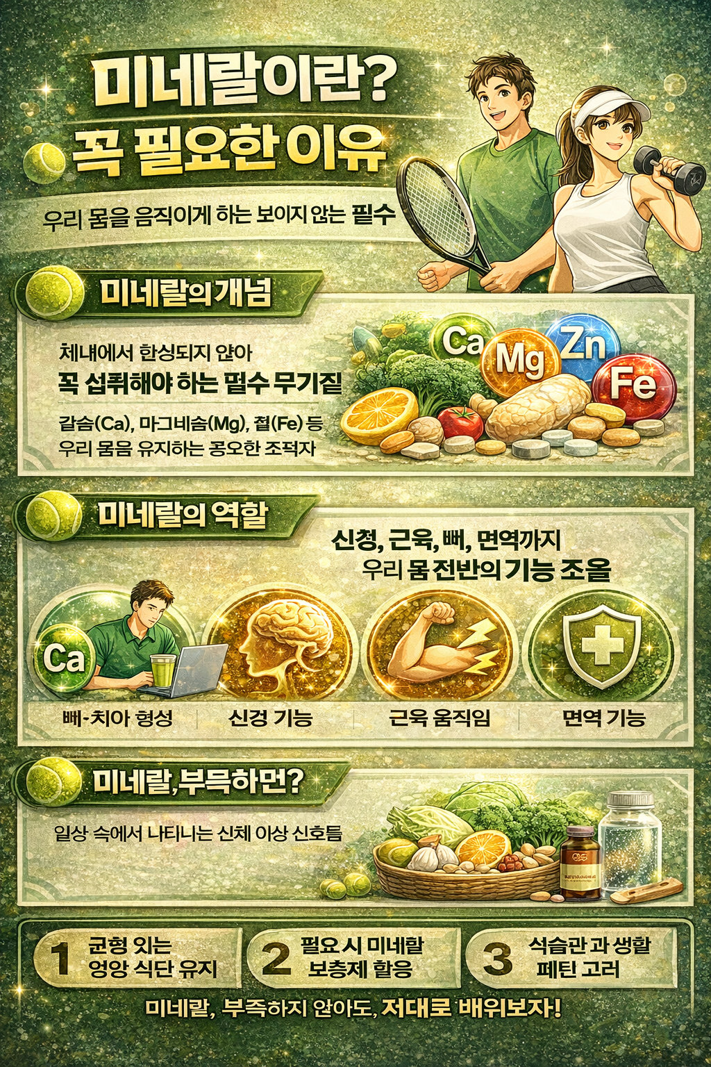 미네랄이란? 꼭 필요한 이유 우리 몸을 움직이게 하는 보이지 않는 필수 영양소