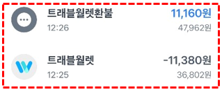 트래블월렛 환전 환불
