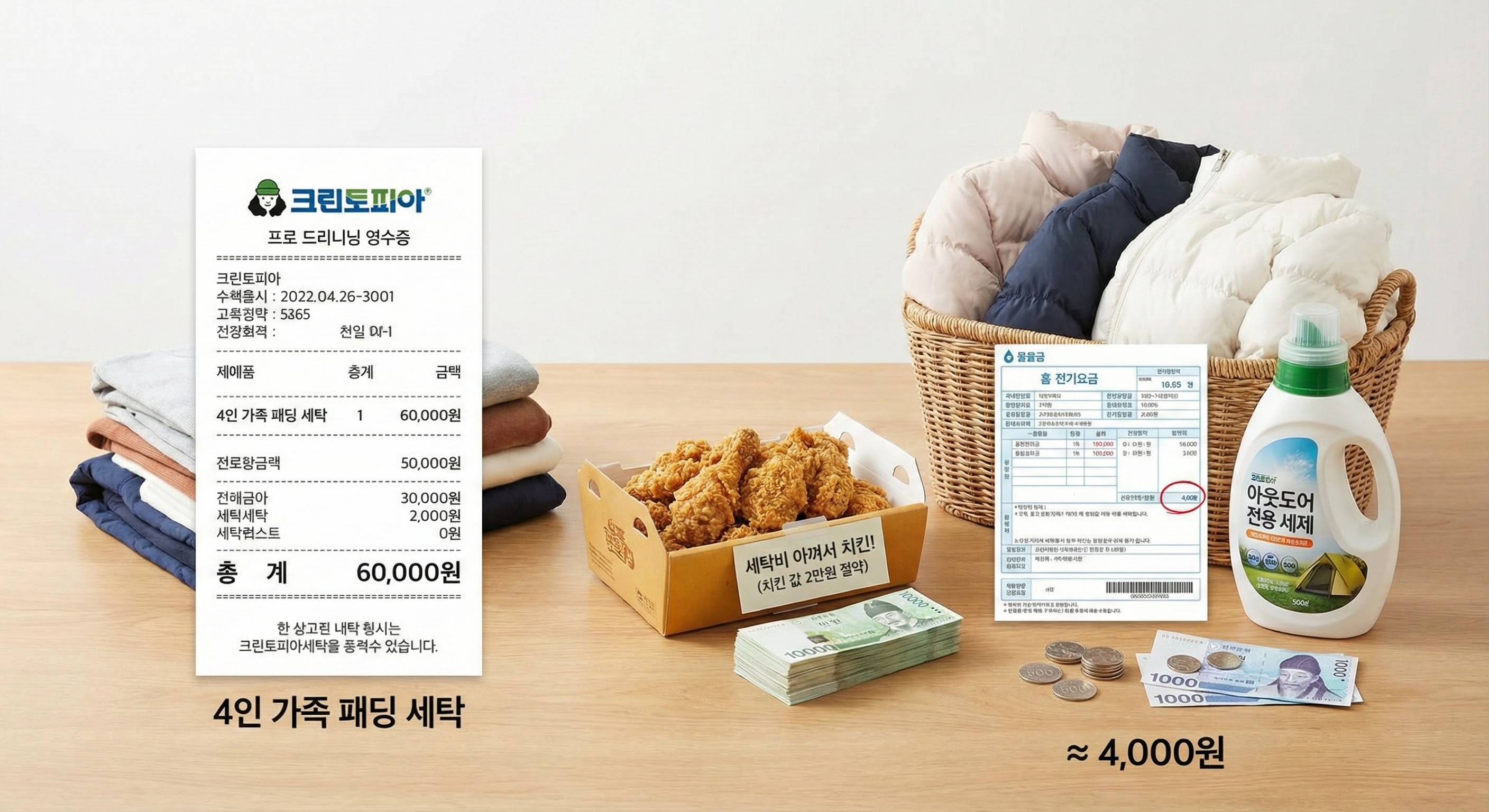 세탁비 아껴서 치킨 사 먹자! (비용 비교)