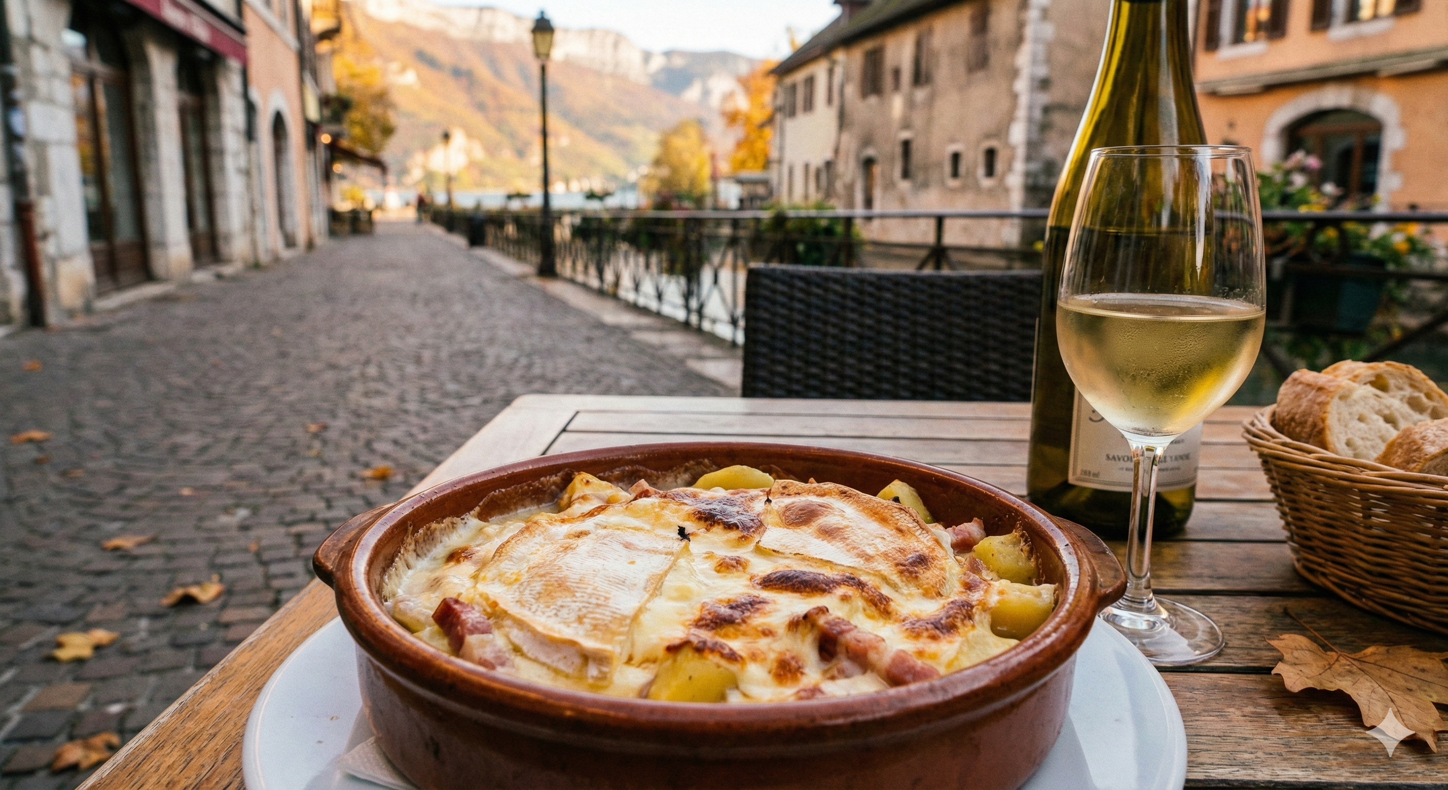 10월의 쌀쌀함을 녹여줄 프랑스 아네씨 전통 음식 타르티플렛과 사보아 화이트 와인 사진