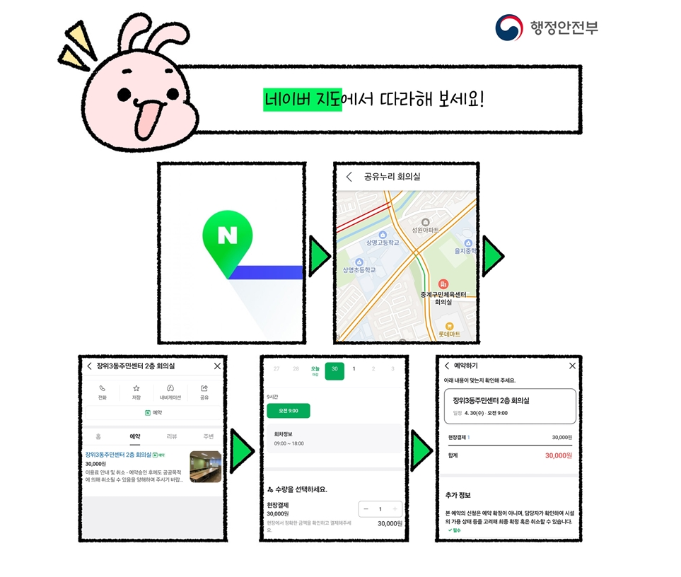 공공기관 네이버지도 예약 방법