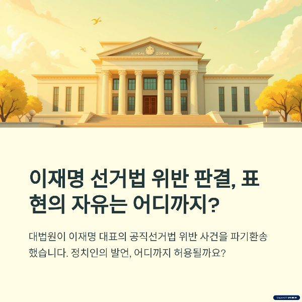 이재명 선거법 판결과 정치표현 자유의 경계