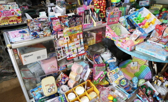 아이들이 없어 폐교된 학교 주변 문구점