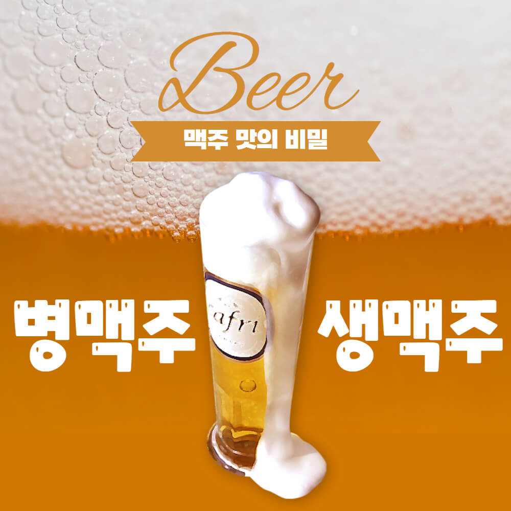 병맥주와 생맥주 맛의 차이