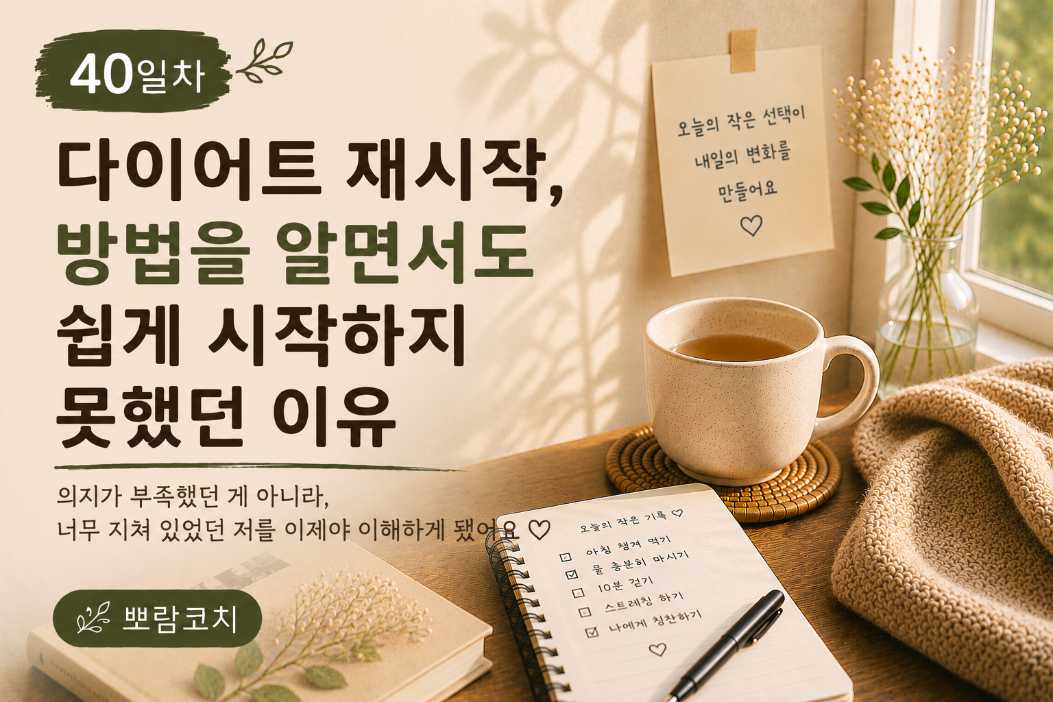 다이어트 재시작, 방법을 알면서도 쉽게 시작하지 못했던 이유