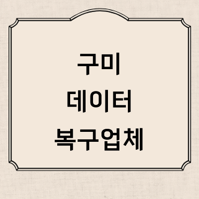 구미시 데이터복구