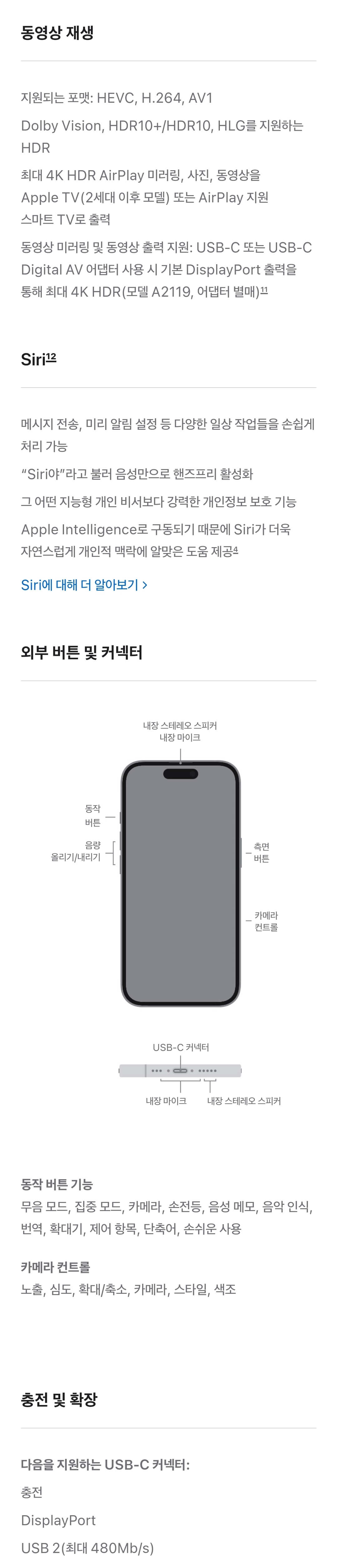 아이폰16, 아이폰16플러스 가격, 스펙, 제원, 색상 등 제품 정보 안내