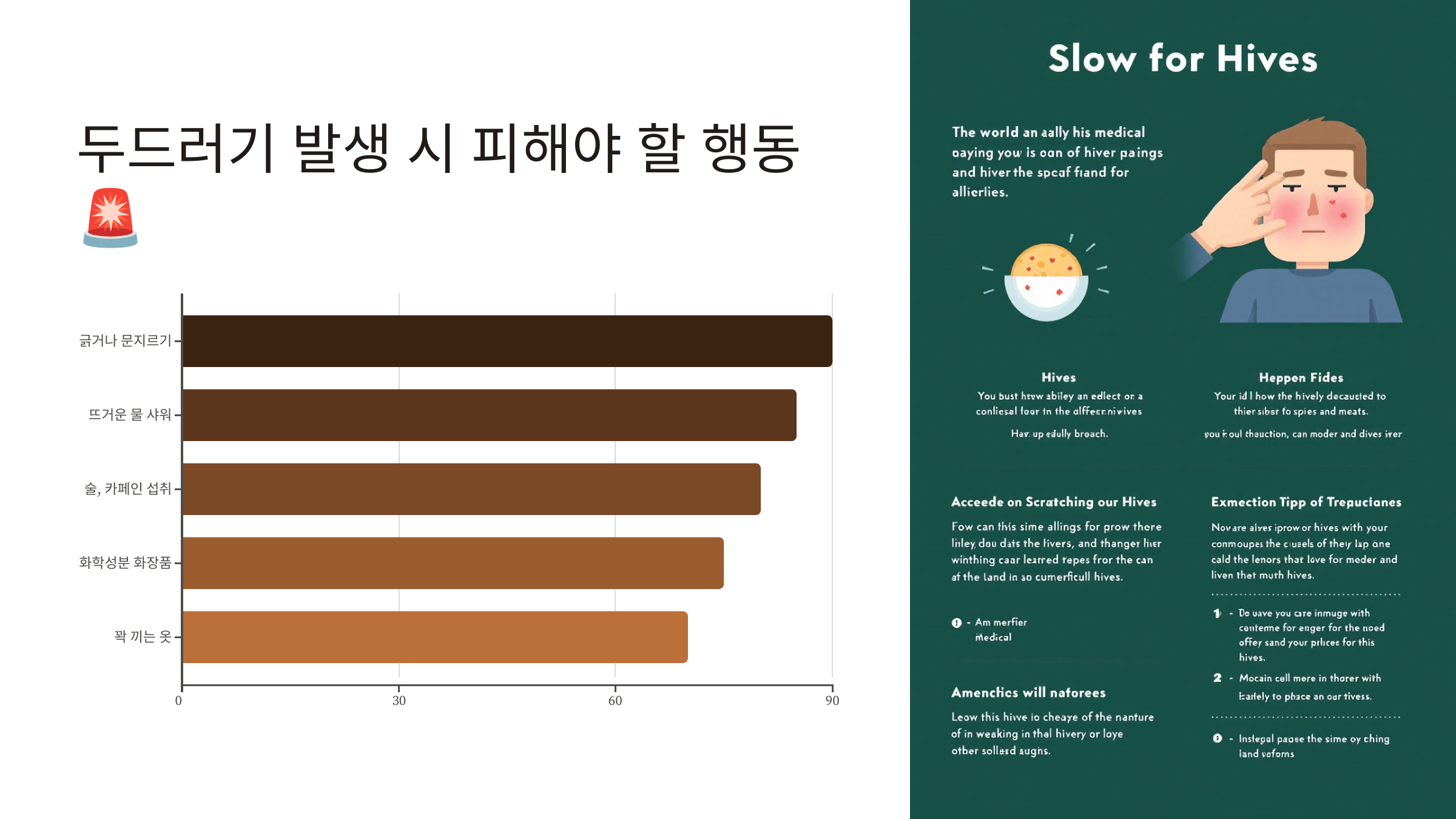 두드러기와 관련된 사진입니다.