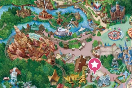 디즈니랜드 지도 사진