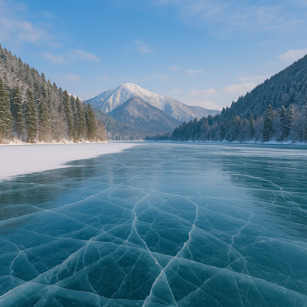 강원 양구 ‘두타연’ — 얼음 호수 위의 정적