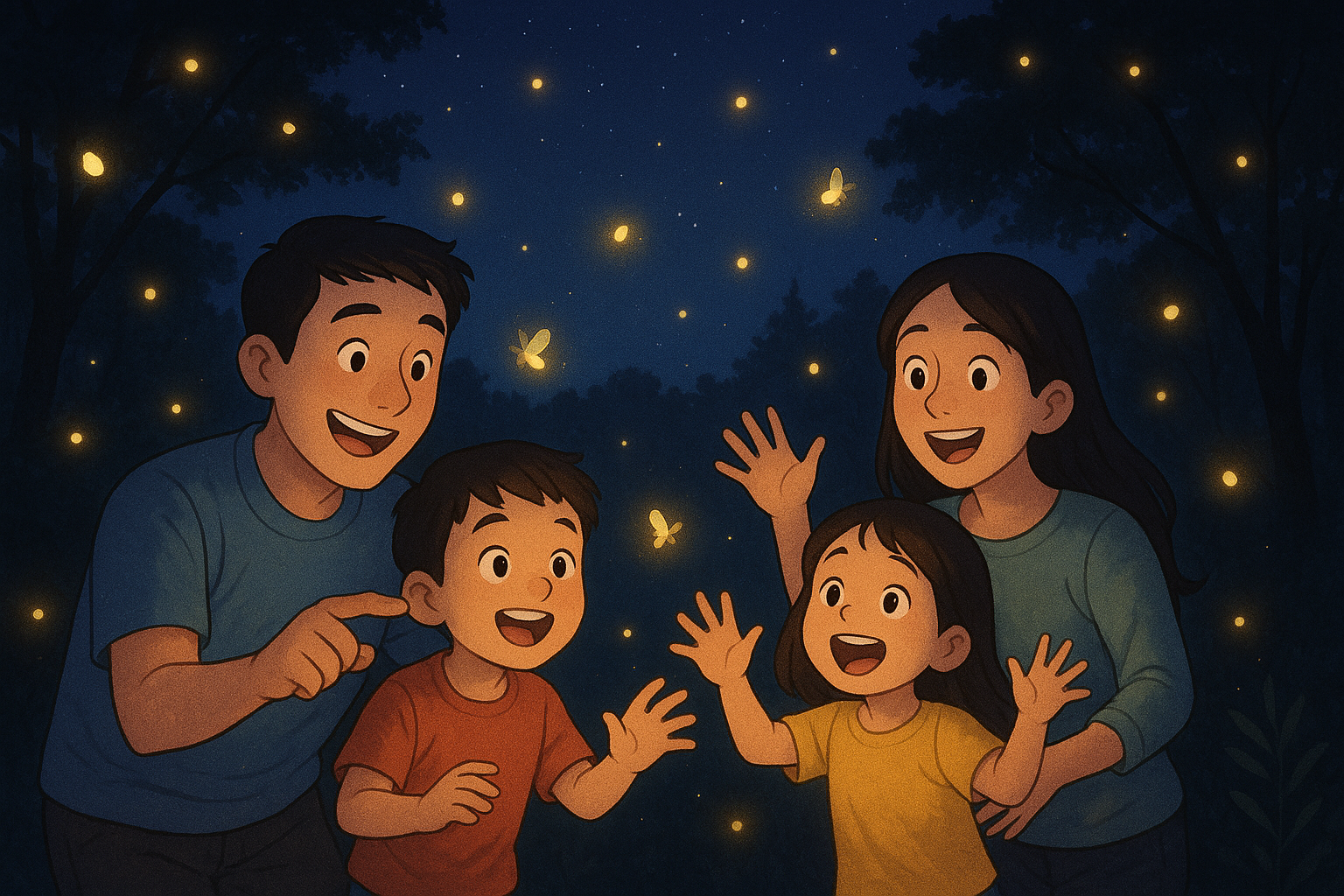 무주 반딧불 축제 가족과 함께