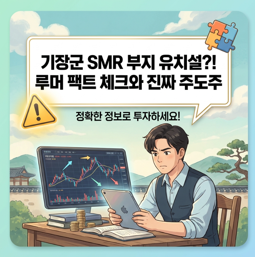 기장군 SMR 부지 루머를 필터링하고 진짜 우량 원전 수혜주 대장주 팩트를 분석