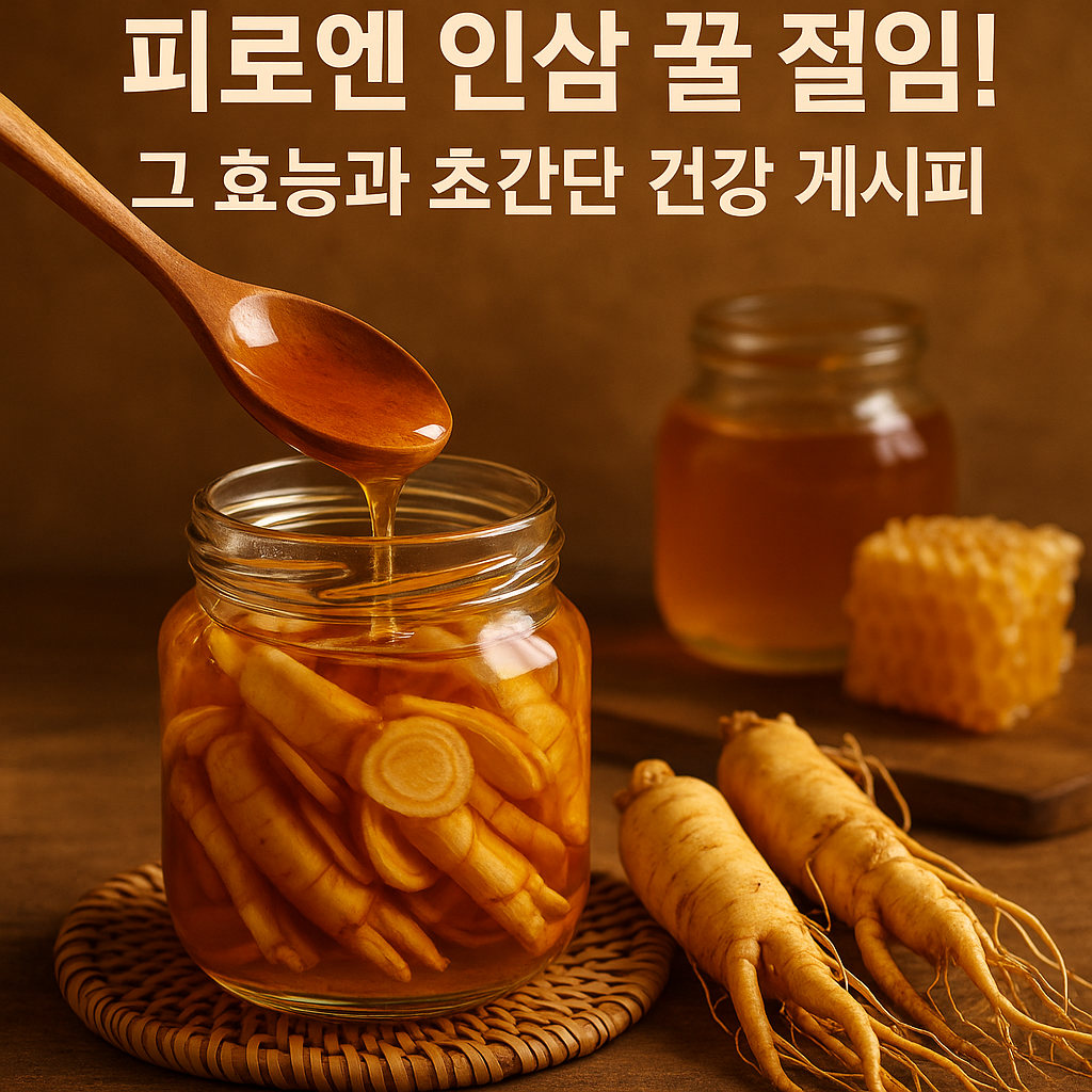 인삼 꿀 절임 효능과 초간단 레시피
