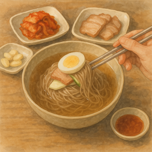 평양냉면-먹는법