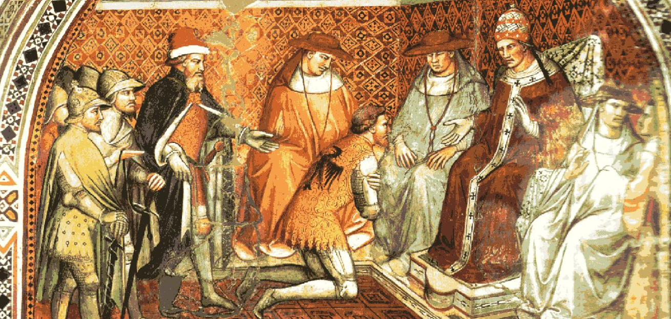 교황 알렉산데르3세에게 충성을 맹세하는 신성로마황제 프리드리히1세 바르바로사