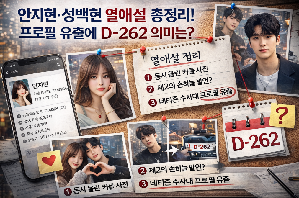 안지현&middot;성백현 열애설 D-262의 숨겨진 의미는?