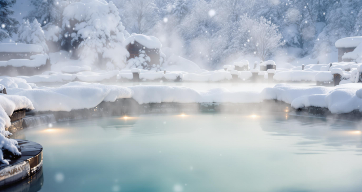 겨울 한파 온천 관련 이미지