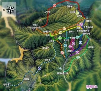 무등산 등산코스 완벽 등산지도와 준비사항 2025_7