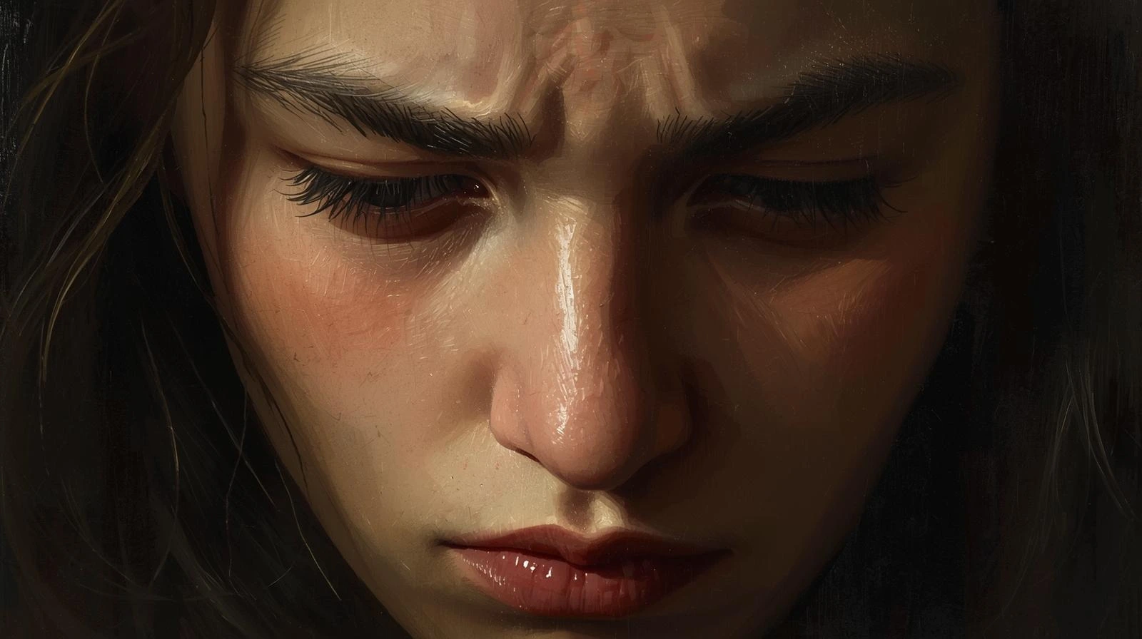 감정의 무게를 견디는 모습