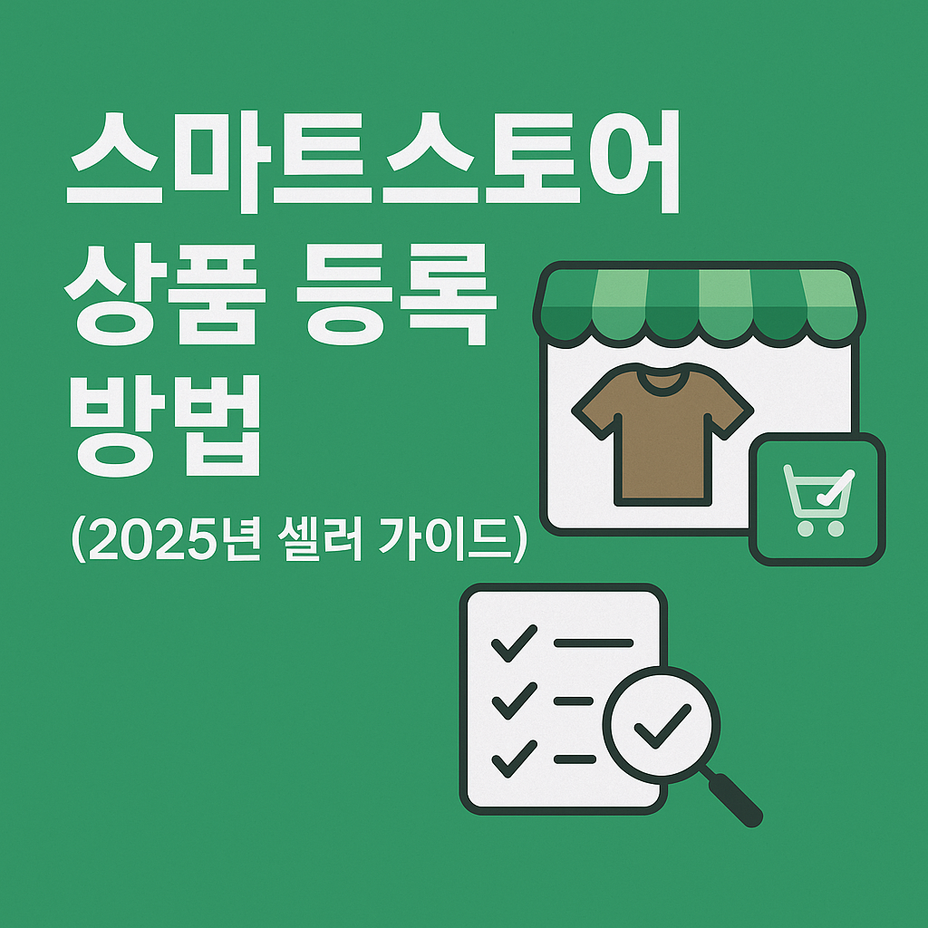 스마트스토어 상품 등록 방법(2025년 셀러 가이드)