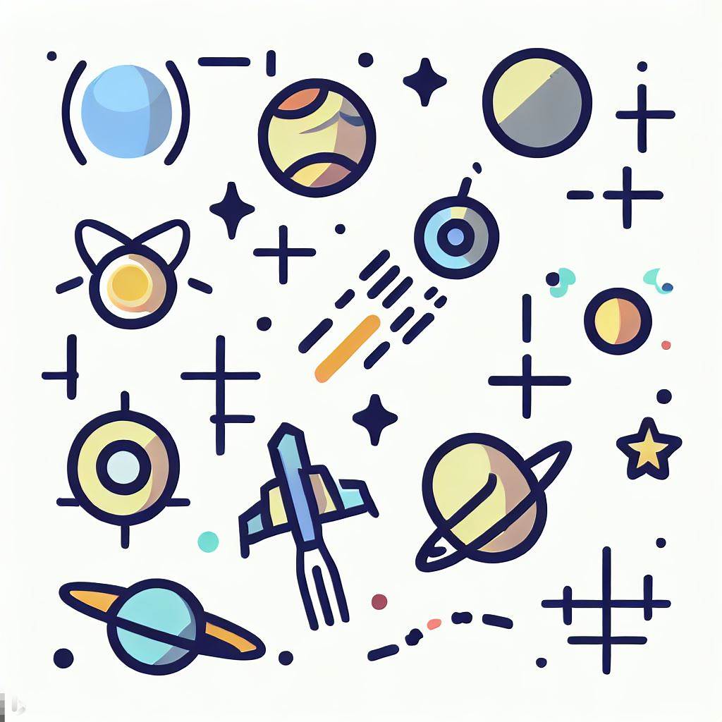 우주공간 좌표 맵(가상이미지)