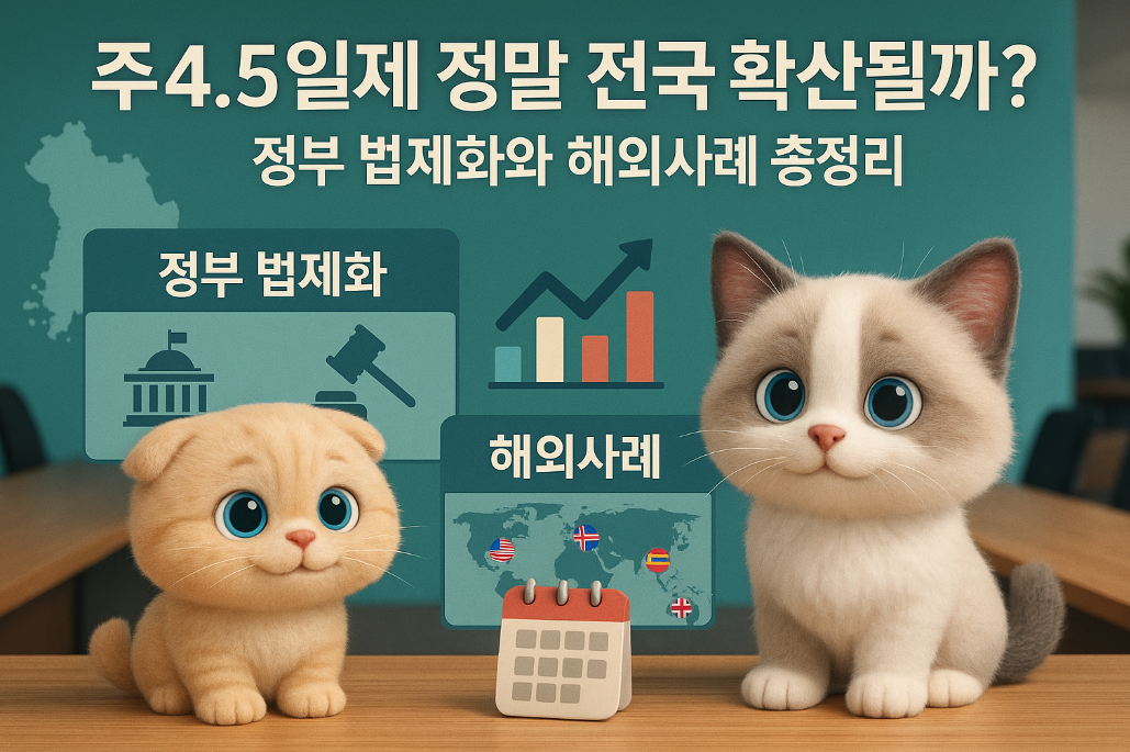 주4.5일제 정말 전국 확산될까? 정부 법제화와 해외사례 총정리