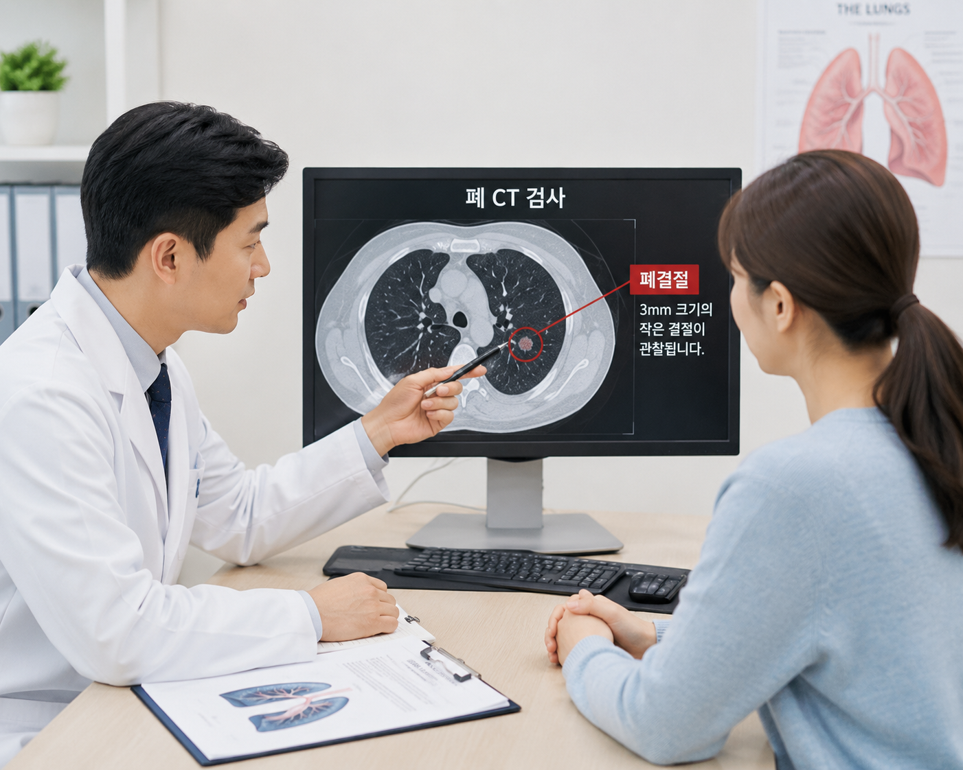 폐 CT에서 간유리음영(GGO) 뜻